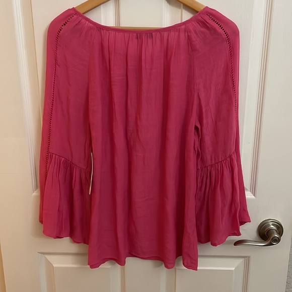 🎁NWT Counterparts Pink Wide Sleeve Blouse - Picture 2 of 7